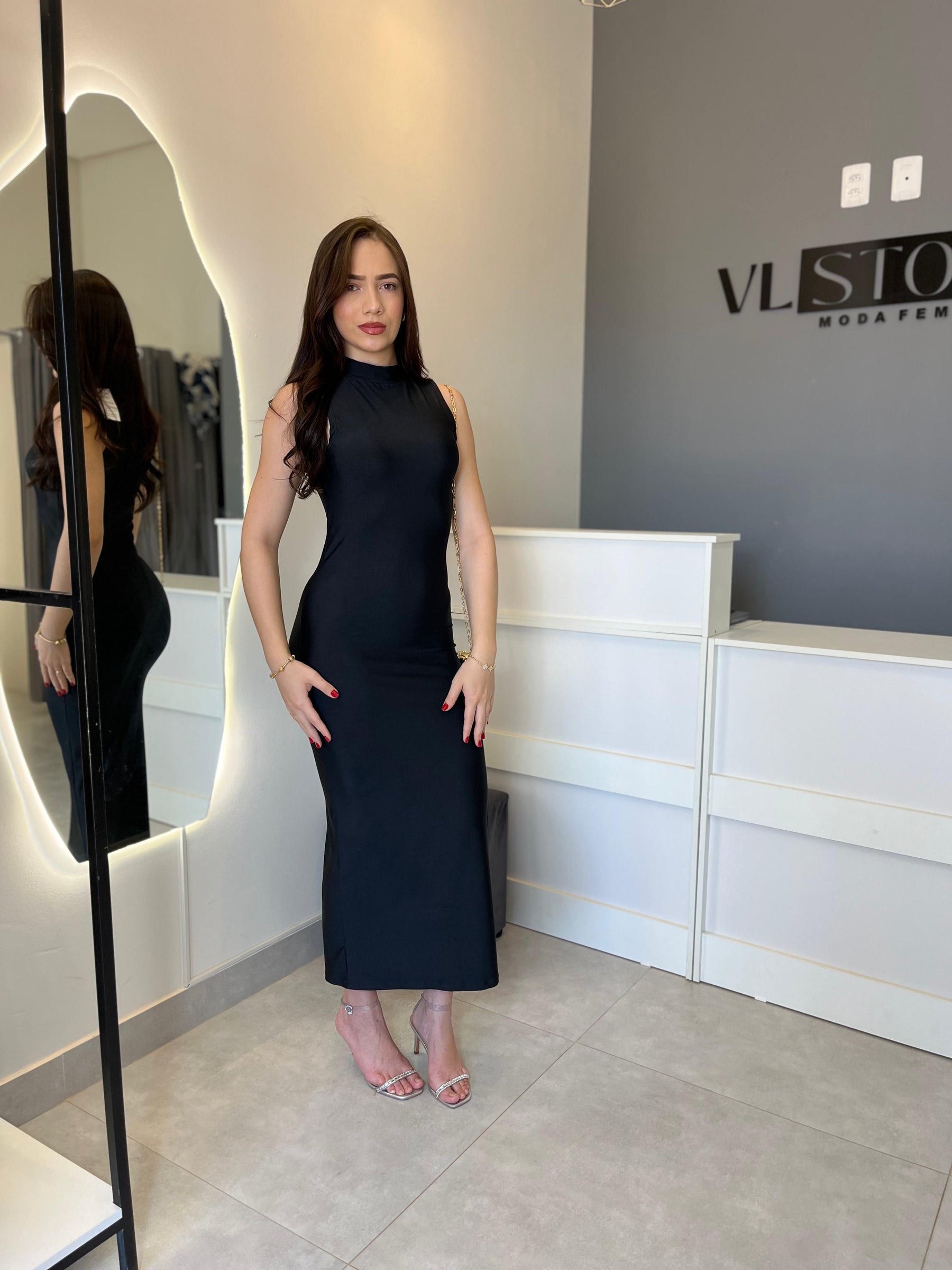 Vestido Longo em Poliamida
