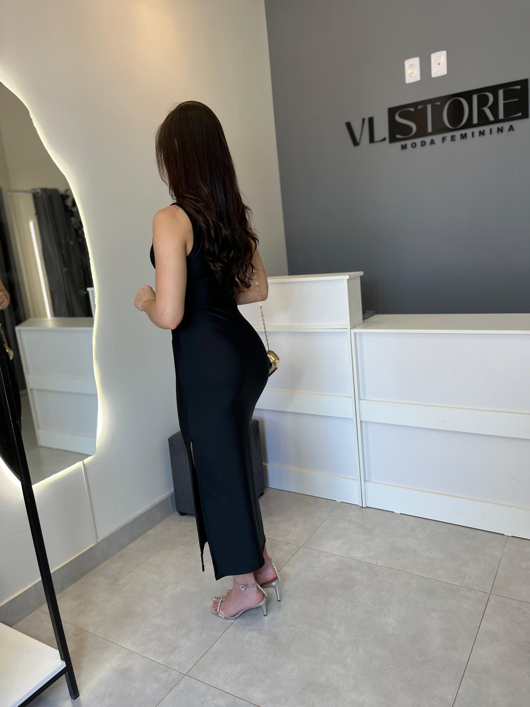 Vestido Longo em Poliamida