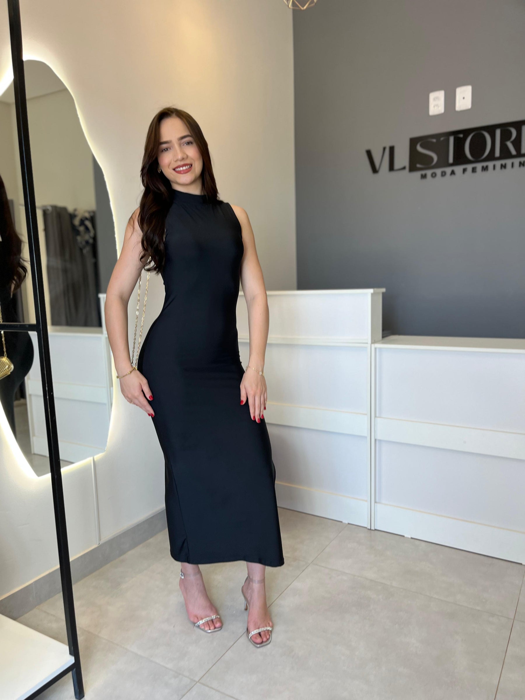 Vestido Longo em Poliamida