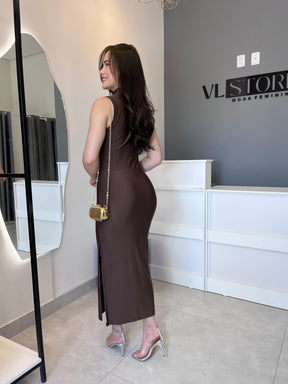 Vestido Longo em Poliamida